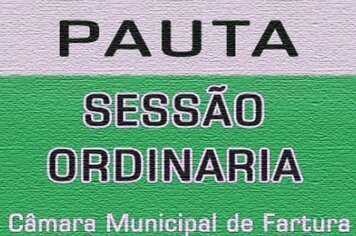 Pauta da 4ª sessão ordinária de 2018