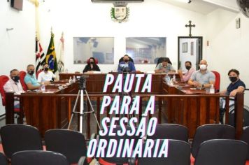 Pauta para a 20ª Sessão Ordinária de 2021