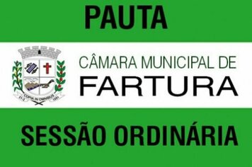 Pauta para a 06ª Sessão Ordinária de 2021