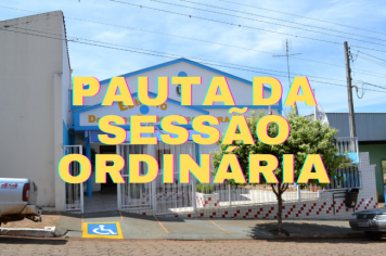 Pauta para a 19ª Sessão Ordinária de 2021