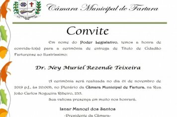 Câmara homenageará Dr. Ney como Cidadão Farturense