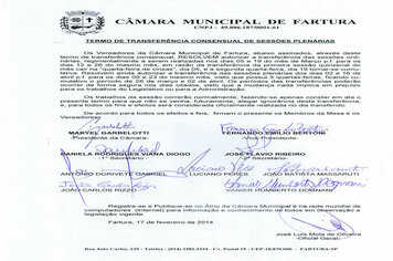Atenção: alteração das datas das sessões de março e abril de 2014