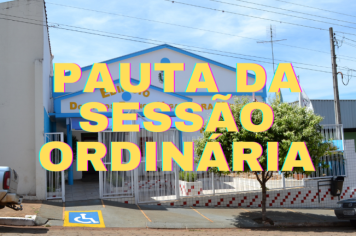 Pauta para a 17ª Sessão Ordinária de 2024