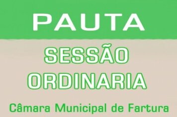 Pauta da 3ª sessão ordinária de 2018