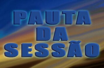 Pauta da 12ª Sessão Ordinária de 2017