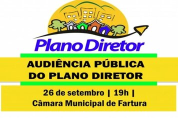 Audiência Pública do Plano Diretor dia 26/09