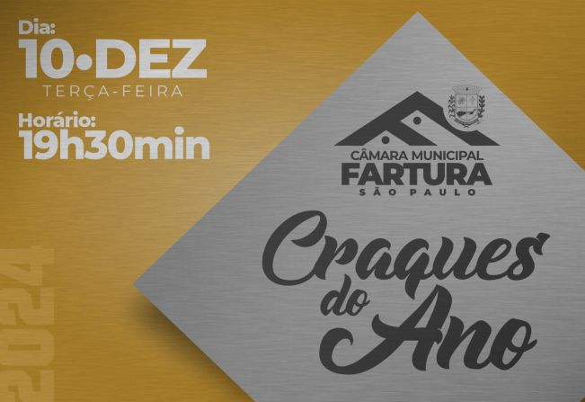 Convite para o  evento Craques do Ano 2024