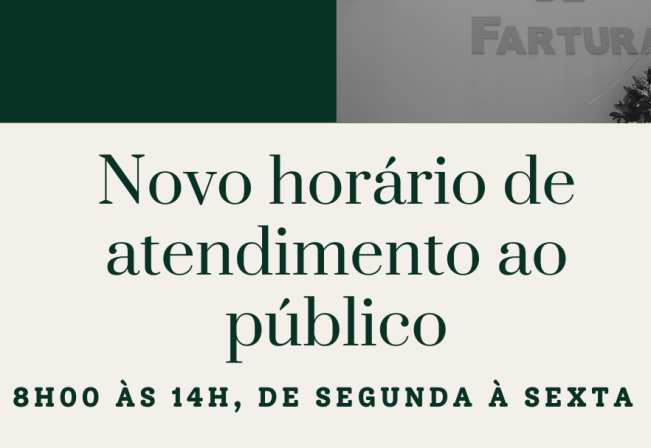 Câmara de Fartura altera horário de atendimento ao público