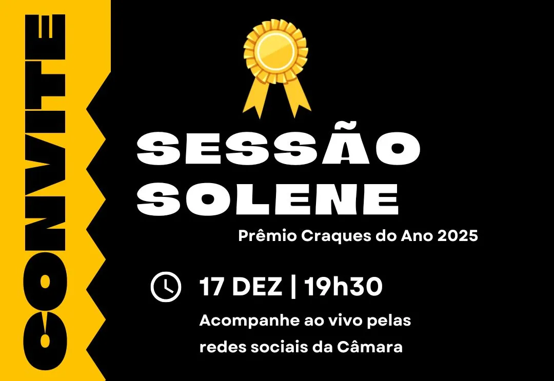 Câmara realiza sessão solene de entrega do Prêmio Craques do Ano
