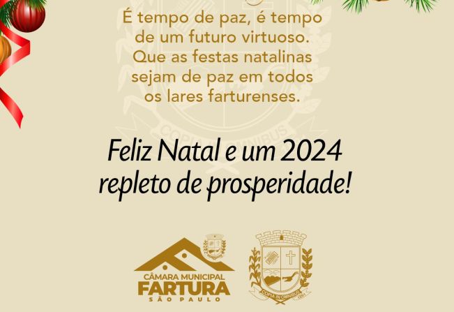 Feliz Natal e 2024 repleto de prosperidade!