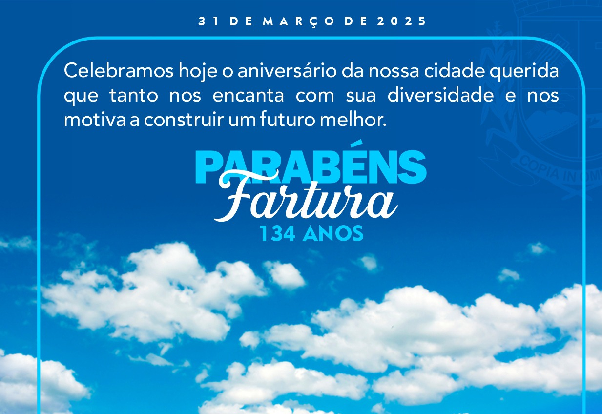 Parabéns. Fartura!