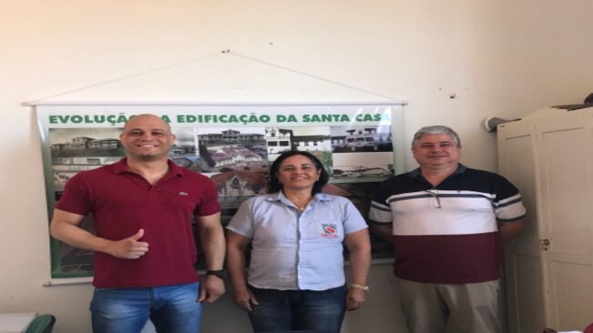 Vereador Bruno Guazzelli e diretores da Santa Casa agradecem deputado Dr. Ulysses por verbas destinadas a Entidade