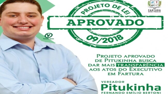 Pitukinha tem projeto aprovado para dar mais transparência aos atos do Executivo