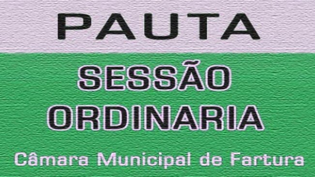 Pauta da 15ª sessão ordinária de 2018