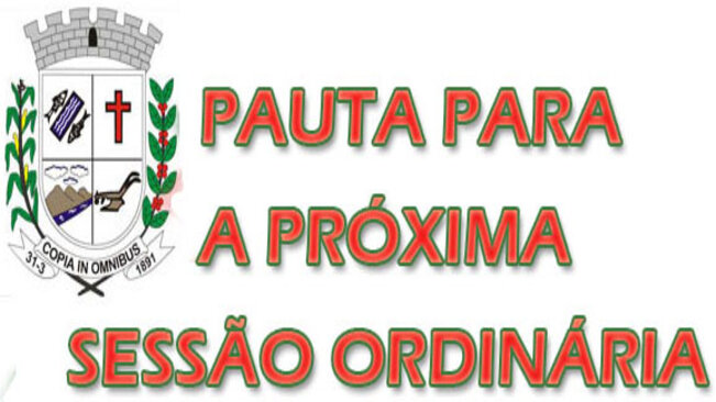 Pauta da 8ª sessão ordinária de 2011, a ser realizada dia 18 de maio