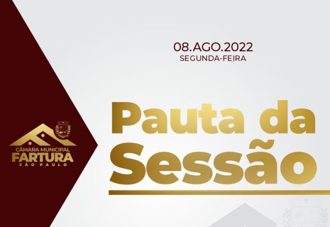 Pauta para a 11ª Sessão Ordinária de 2022