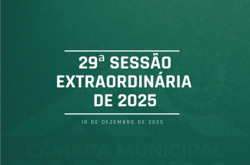 29ª Sessão Extraordinária analisa relatório preliminar de Comissão Processante